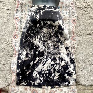 Just Cavalli Black and White Pencil Midi Skirt